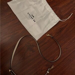 Coach Black and Cream Leather Strap